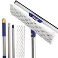 thumbnail image 1 of ITTAHO Swivel Window Cleaning Tool, 58" 2-in-1 Window Squeegee Cleaner with Long Handle, 1 of 8