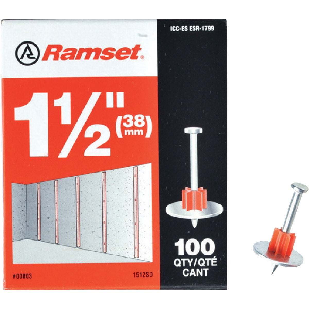 ITW BRANDS 00803 .300x1-1/2-Inch Drive Pin, 100-Pack, Model: 803, Outdoor & Hardware Store