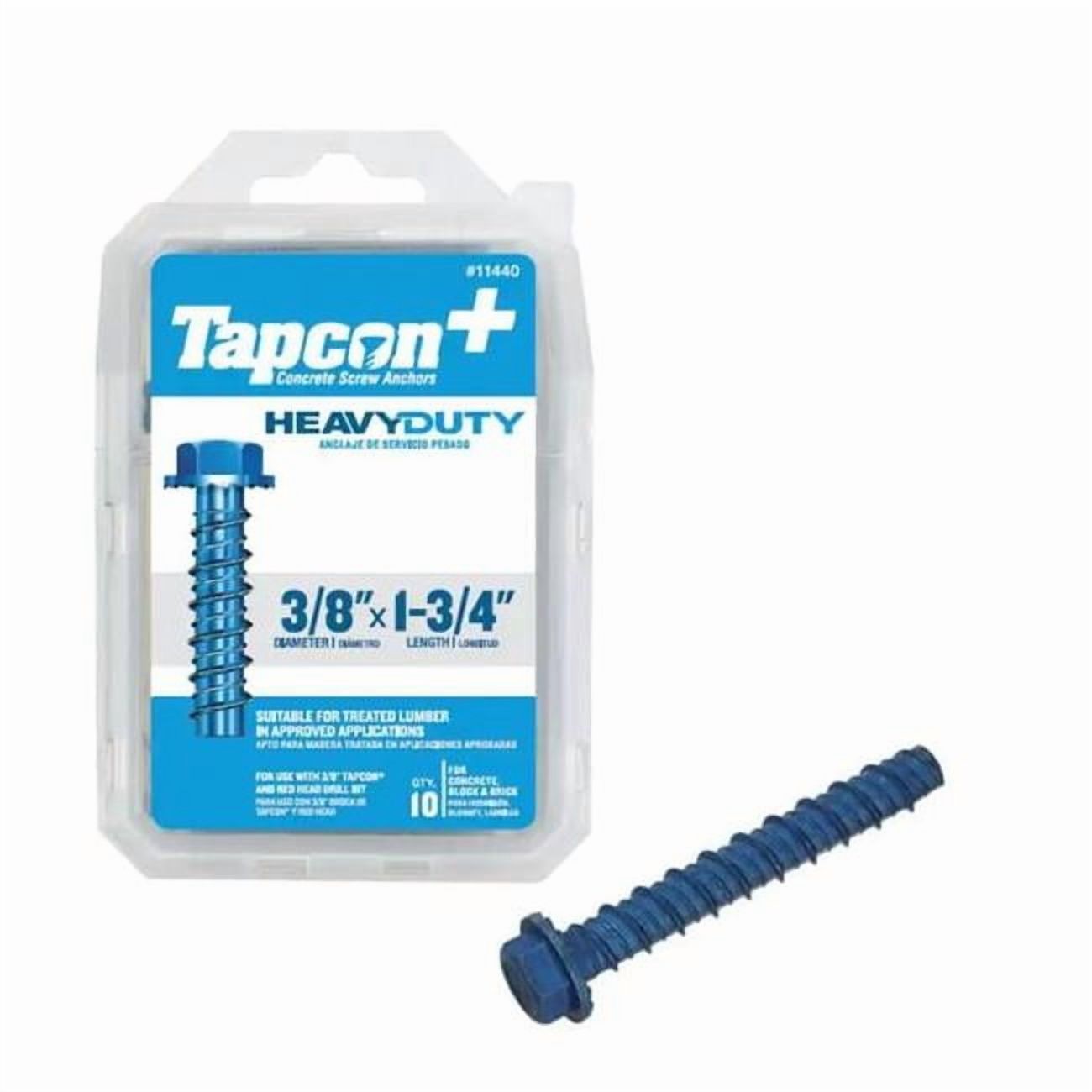 ITW Brands 151485 0.37 x 1.75 in. Heavy Duty Screw Anchors - 10 Count