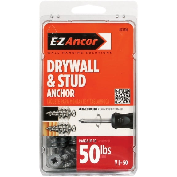 ITW Brands Stud Drywall Anchor - Aluminum - 50 Pack, #7 x 1-1/4 In.