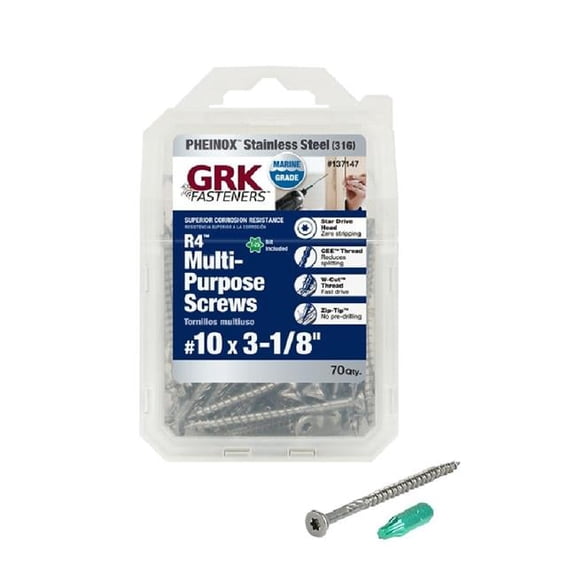 ITW Brands 5150024 No 10 x 3.125 in. 316 Stainless Steel Decking Screw