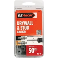 ITW Brands Stud Solver Drywall Anchors, Self-drilling, Metal, 50, 20 PK., ITW, 25216