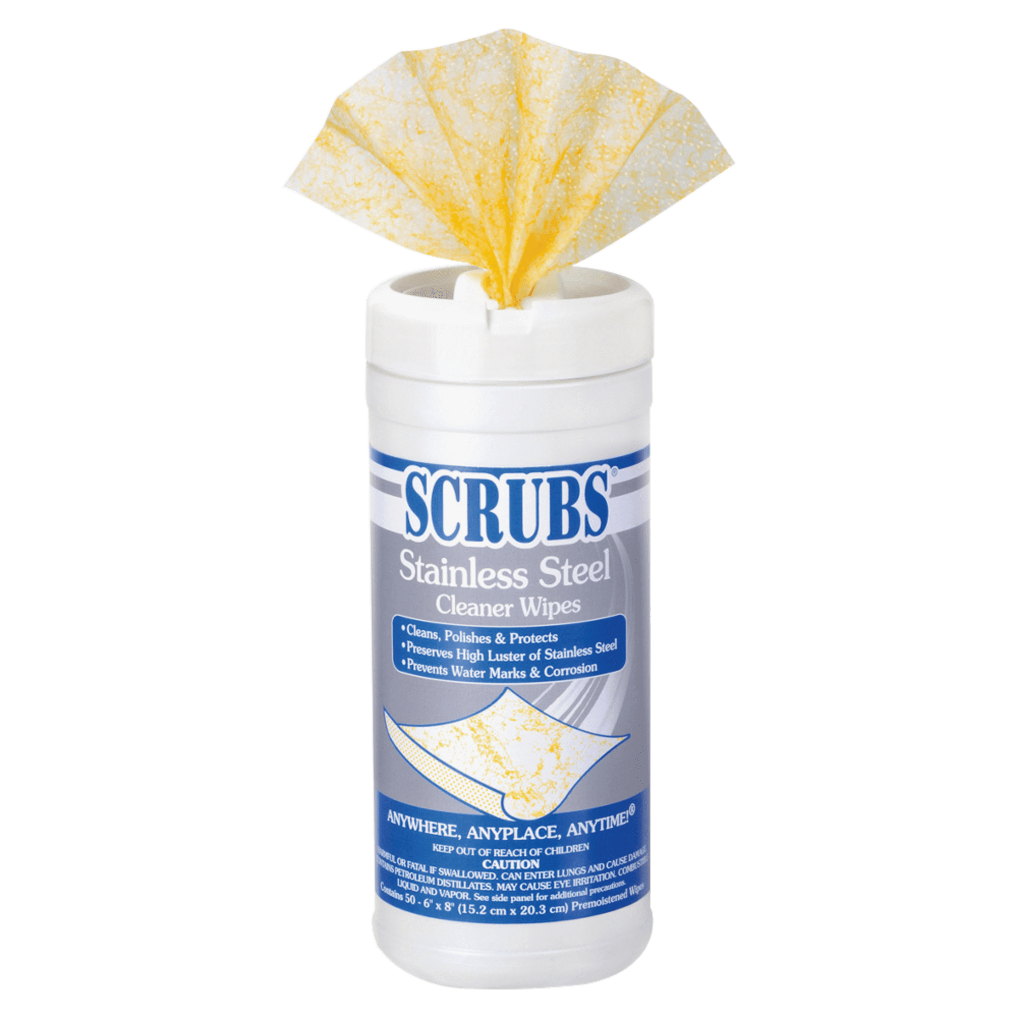 ITW Dymon Stainless Steel Cleaning Towels, Box Of 50