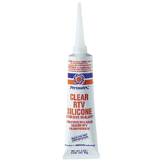 ITW Global Brands Permatex Clear RTV Silicone Adhesive Sealant - Pack of 6