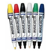 SUDZ OFF  Detergent Removable Temporary Marker, White, Medium, Felt Pack of 12