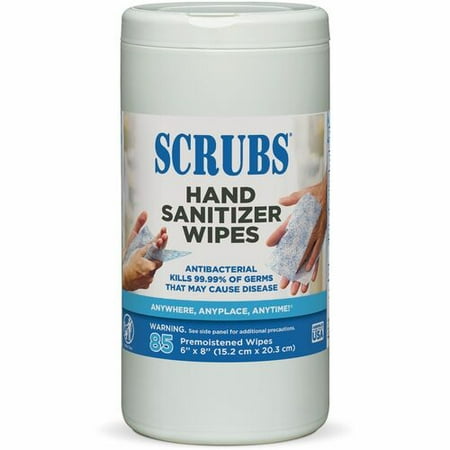 ITW Professional Brands SCRUBS Hand Sanitizer Wipes, 16 oz, Lemon Scent