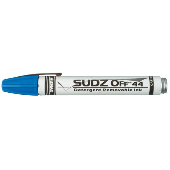 ITW Professional Brands SUDZ OFF 44 Detergent Removable Temporary Markers, Black, Broad
