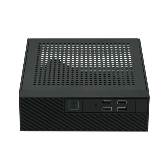 ITX Computer Case Desktop Case Industrial Control HTPC Case Monitoring Server Chassis with 4 USB Port