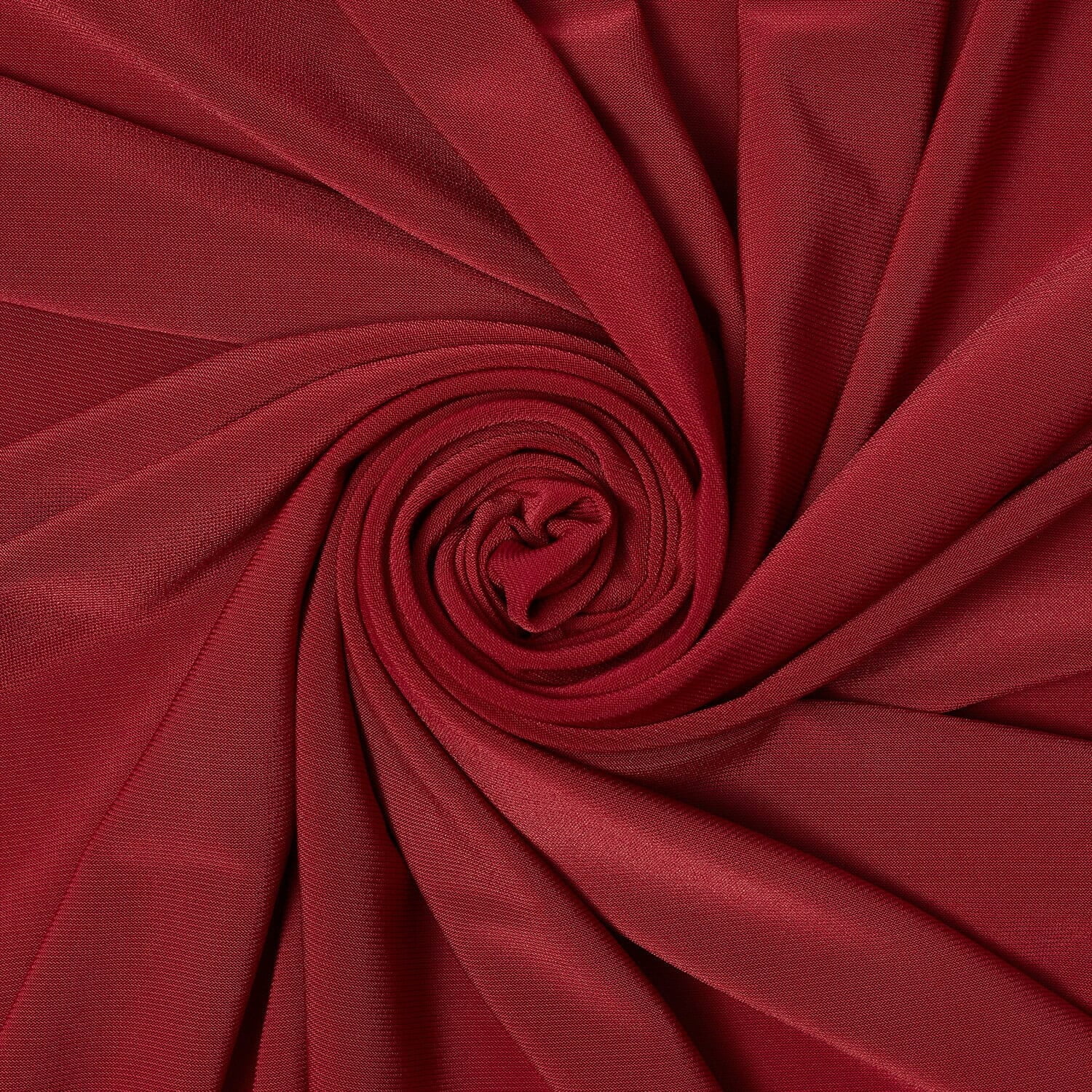 ITY Fabric Polyester Lycra Knit Jersey 2 Way Spandex Stretch 58 Wide By  the yard (Burgundy)