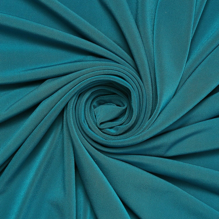 ITY Fabric Polyester Lycra Knit Jersey 2 Way Spandex Stretch 58 Wide By  the yard (Teal)