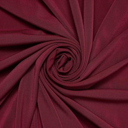 ITY Fabric Polyester Lycra Knit Jersey 2 Way Spandex Stretch 58" Wide By the yard (Wine)