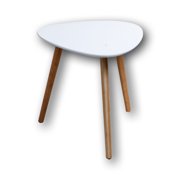 ITY International - Triangular MDF Side Table, 15.7"x15.7"x15.7", White
