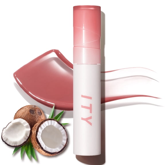 ITY Lip Gloss Plumper, Liquid Lipstick with Hyaluronic Acid, Lip Stain Moisturizing, Coconut Scent Lipstick for women, Jelly Texture 0.09 oz in Rose Smoothie