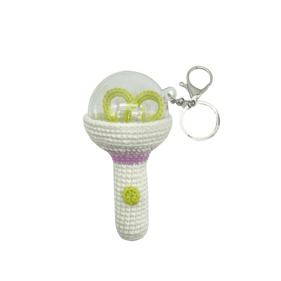 IU Lightstick Keychain Bag Pendant Lovely Key Ring From Handmade Crochet as Gift or Collection