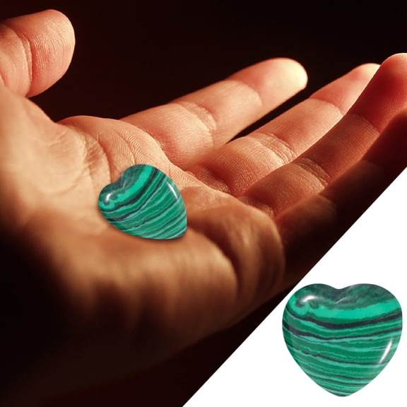 IUAMXWU 20mm×20mm×6mm Natural Crystal Heart Ornament Pink Peach Heart Stone Clearance