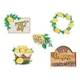 thumbnail image 1 of IUAMXWU 5Pcs Tiered Mini Spring Tray Decorations Set Fresh Kitchen Home Easter Wood Market Decor Flat Flower Summer Tiered Tray 3D Desk Ornament for Farmhouse Rustic Home Decor, 1 of 8