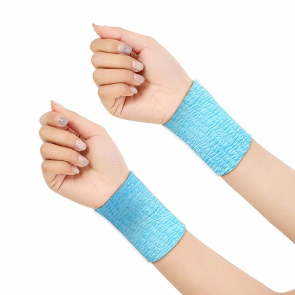 IUAMXWU 9 Rolls 1 Inch Self-Adhesive Cohesive Bandage Wrap, Breathable Anti-Friction Finger Wrist Ankle Protection Tape, Colorful Athletic Compression Guard For Student Writing Sports Hand Care