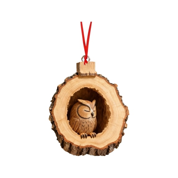 IUAMXWU Animal Christmas Ornament 24 Styles 2D Acrylic Flat Hedgehog Squirrel Owl Panda Cat Raccoon Sloth For Christmas Tree Home Festival Decoration Blue