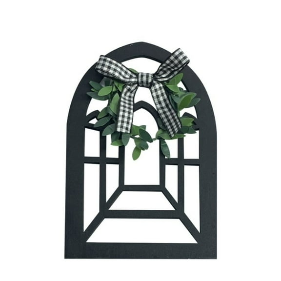 IUAMXWU Creative Vintage Rural Farmhouse Style Window Frame Ladder Ornament Wooden Frame Design for Warm Retro Wall Decoration Adding Fun and Tiered Tray Decor