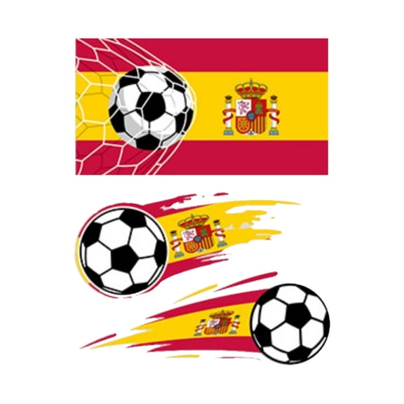 IUAMXWU National Flag Soccer Pattern Temporary Face Tattoos, Waterproof Fan Cheering Body Stickers For Sports Match Event Party Skin Decor Decals, various national flag soccer pattern skin decals