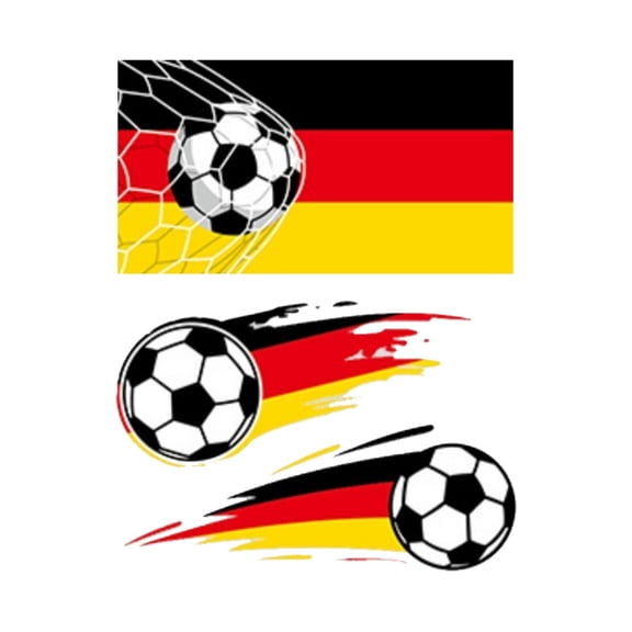 IUAMXWU National Flag Soccer Pattern Temporary Face Tattoos, Waterproof Fan Cheering Body Stickers For Sports Match Event Party Skin Decor Decals, various national flag soccer pattern skin decals