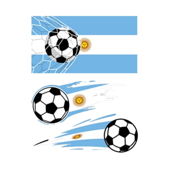 IUAMXWU National Flag Soccer Pattern Temporary Face Tattoos, Waterproof Fan Cheering Body Stickers For Sports Match Event Party Skin Decor Decals, various national flag soccer pattern skin decals