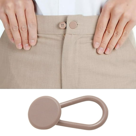 IUAMXWU No-Sew Jeans Button Extender, Instant Waistband Extender for Pants, 11.8 Inch Adjustable Waist Extender for Men Women, Invisible Pants Button Extender for Jeans Skirts