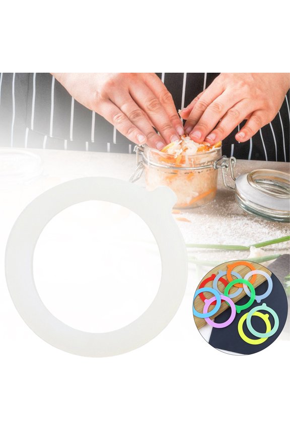 Silicone Jar Gaskets Replacement Seals, Airtight Silicone Sealing Rings for Regular Mouth Canning Jars, Reusable Food Grade Silicone Jar Seals, Multiple Colors