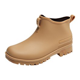 Womens Rain Boots, Waterproof Platform Rubber Rainboots