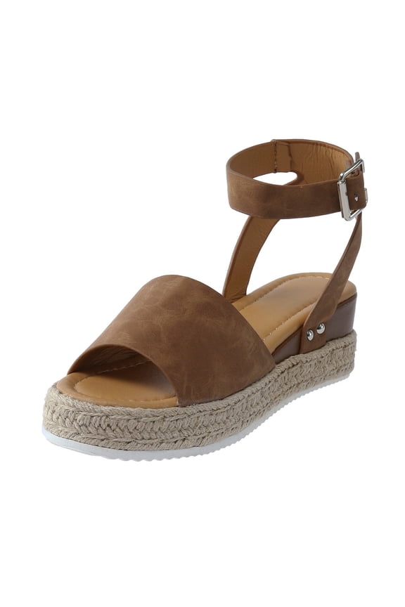 Ankle Strap Wedge Sandals for Women Peep Toe Platform Espadrilles Classic Slingback Shoes