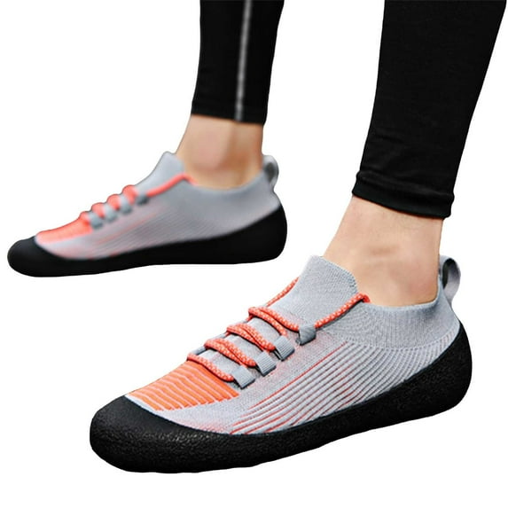 IUJSOY Barefoot Shoes Women Men Wide Toe Walking Shoes Lace up Anti-Slip Yoga Athletic Shoes