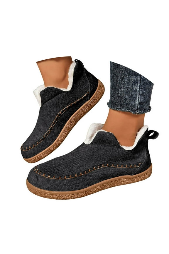 Boots Slippers for Women Memory Foam Moccasins Casual Suede Warm Indoor Outdoor Booties