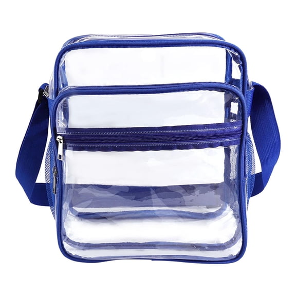 MUSOIE Clear Purse Transparent Messenger Bag for Men and Women with Front Pocket for Sport Events