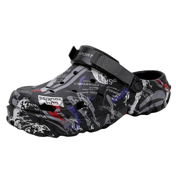 IUJSOY Clogs for Men Adjustable Garden Shoes Water Sandals EVA Outdoor Slippers Slip on Summer Mules