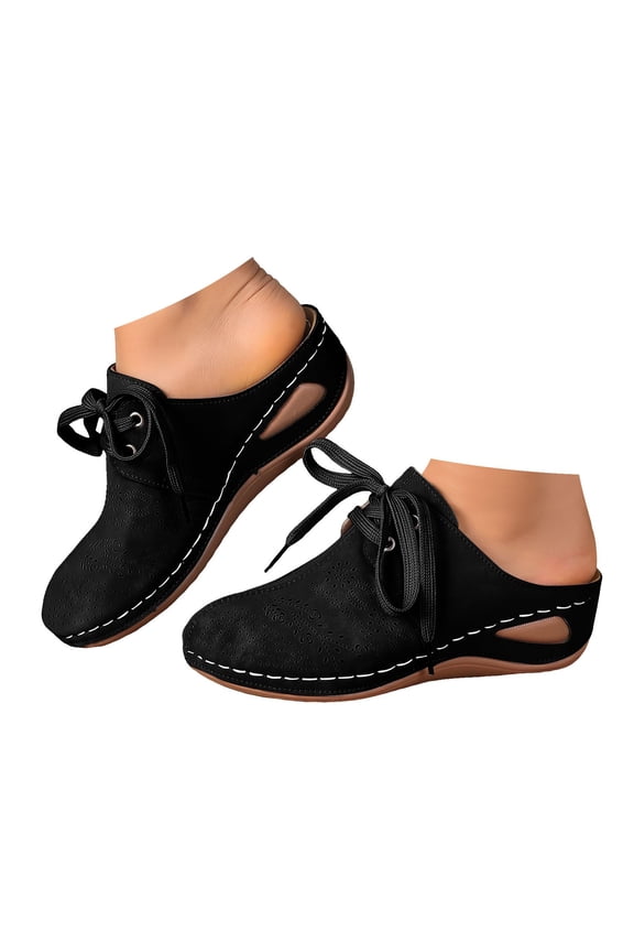 Clogs for Women Closed Toe Mules Slip on Shoes Slippers Wedge Sandals Backless Slides