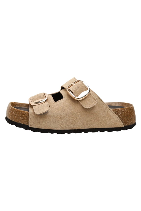 Clogs for Women Open Toe Adjustable Cloud Slides Comfort Cork Footbed House Slippers