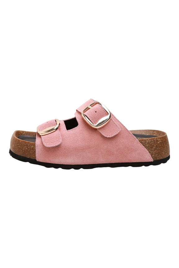 Clogs for Women Open Toe Adjustable Cloud Slides Comfort Cork Footbed House Slippers