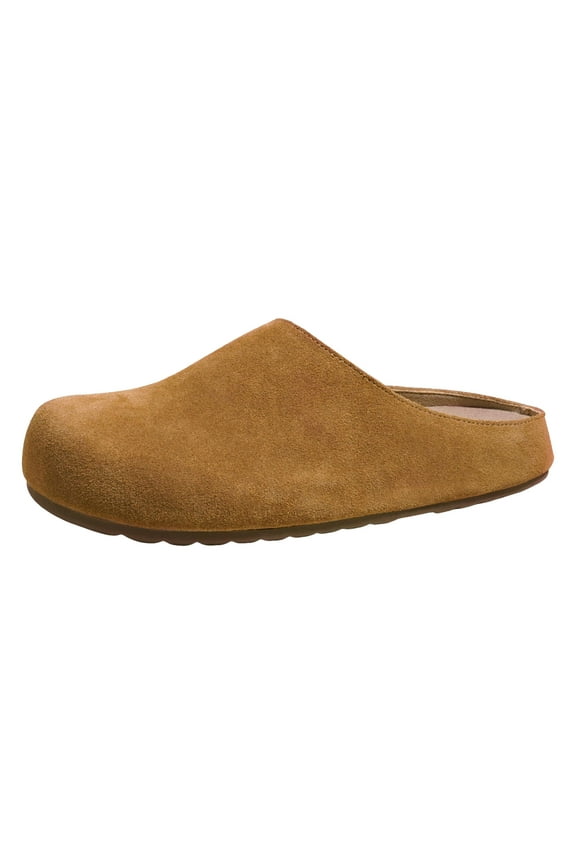 Closed Toe Clogs for Women Suede Soft Cork Footbed Mules Anti-Slip Slides Slip on Shoes