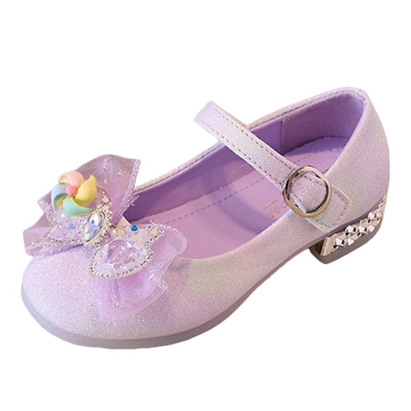 Mostsola Cute Bowknot Girls Dress Shoes Kids Toddler Heels Pumps Flower Girl Mary Jane Princess Shoes