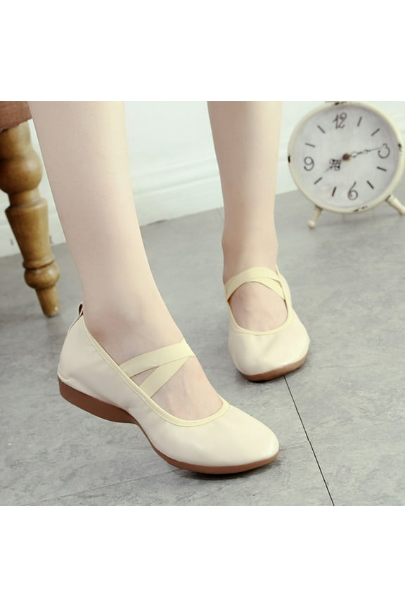 Dance Shoes Women's Slip on Elastic Jazz Shoes Pointed Toe Ballet Shoes for Beginner Women