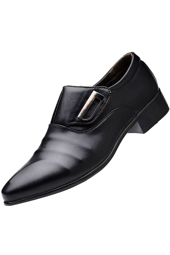 Dress Shoes for Men Casual Slip on Oxfords Shoes Business Pointed Toe Formal Wedding Shoes
