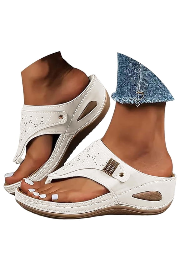 Flip Flops for Women Wedge Sandals Comfort Slides Platform Slip on Shoes Slide Sandals
