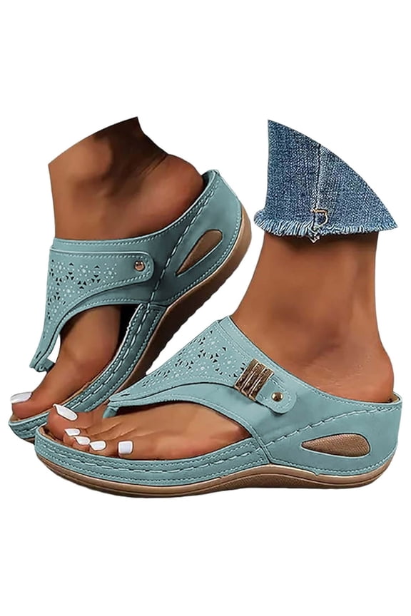 Flip Flops for Women Wedge Sandals Comfort Slides Platform Slip on Shoes Slide Sandals
