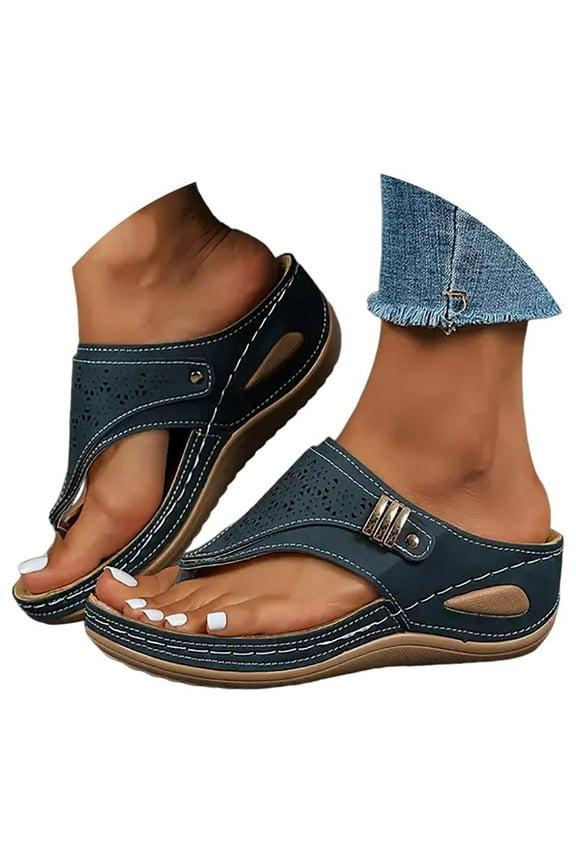 Flip Flops for Women Wedge Sandals Comfort Slides Platform Slip on Shoes Slide Sandals