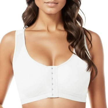 IUJSOY Front Closure Bras for Women Push up Wirefree Bra Seamless No Dig Comfort Brassiere
