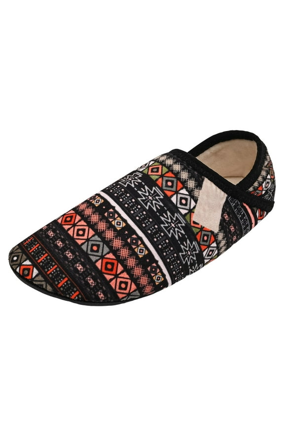 Fuzzy House Slippers for Women Men Indoor Closed Back Cozy Furry Lining Barefoot Slipper Socks for Yoga