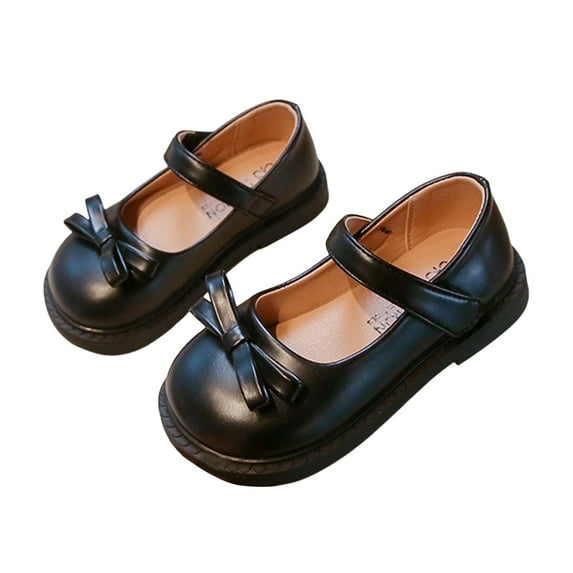IUJSOY Girls Dress Shoes Flower Girl Wedding Mary Jane Flats Toddler Kids School Uniform Shoes