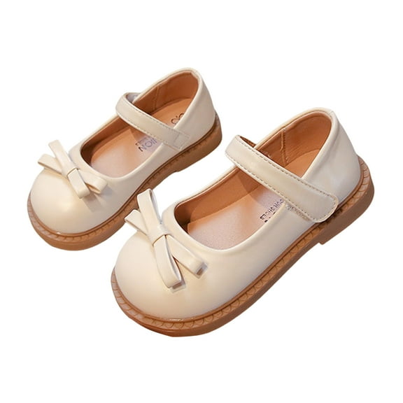 IUJSOY Girls Dress Shoes Flower Girl Wedding Mary Jane Flats Toddler Kids School Uniform Shoes