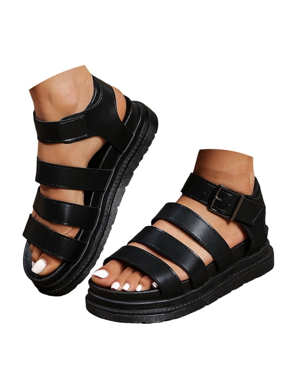 Mostsola Gladiator Sandals for Women Hollow out Platform Sandals Comfort Cushion Footbed Beach Shoes