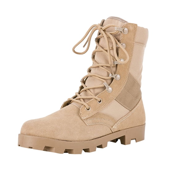 IUJSOY Hiking Boots for Men Outdoor Warm Desert Boots Training Boots Ankle Booties Khaki 11.5